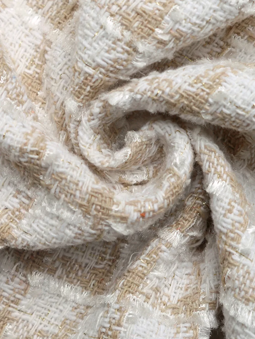 Pearl Trim Button Up Tweed Outerwear, image 14