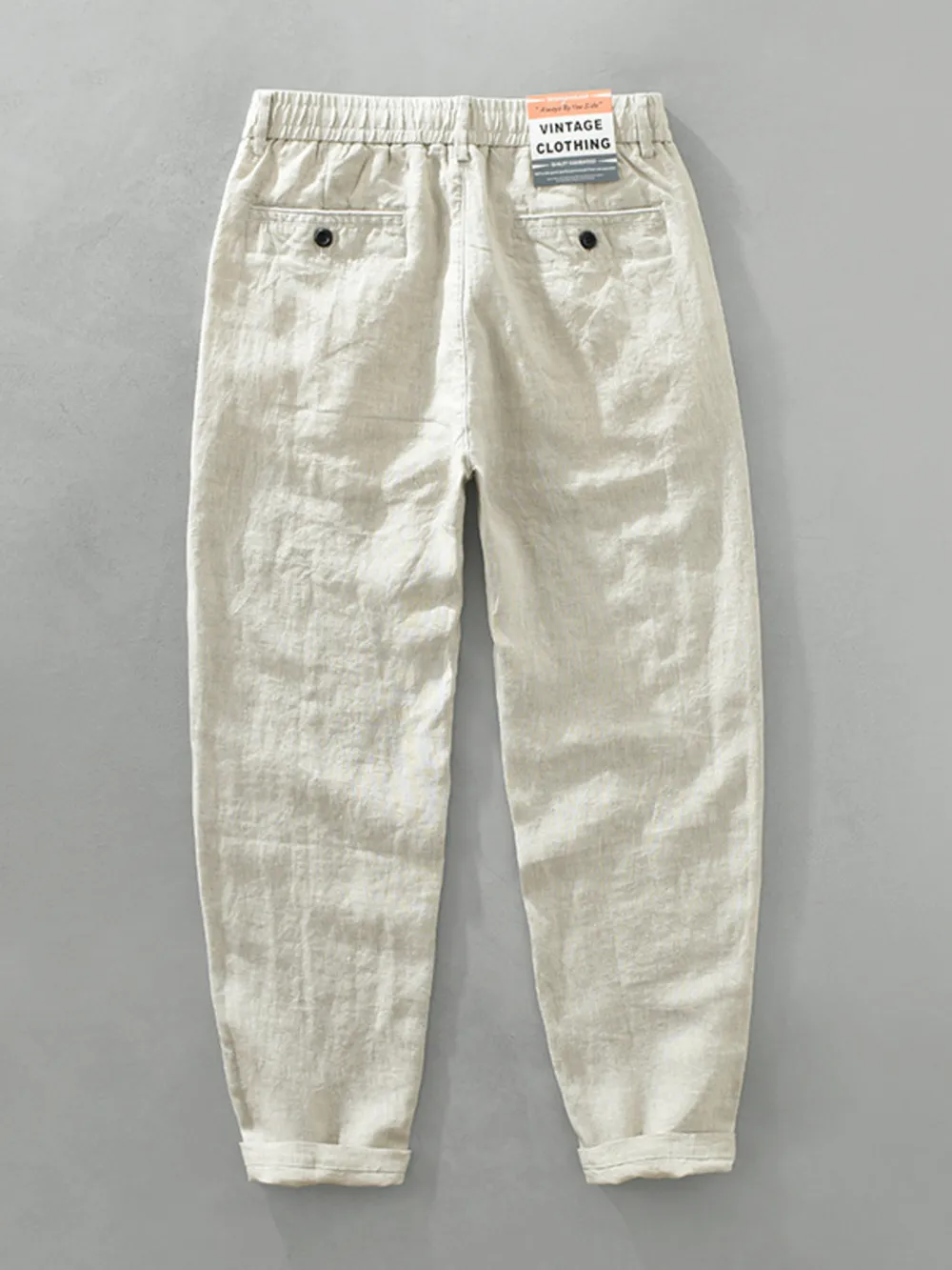 Men's Plus Size Drawstring Wide Leg Pants, image 3
