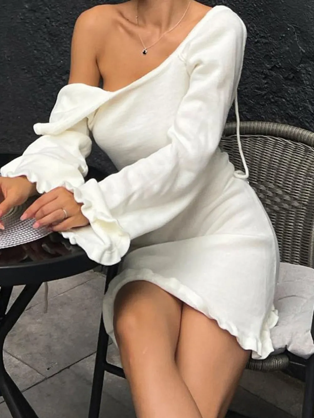Long Sleeve Backless Sweater Dress, image 4