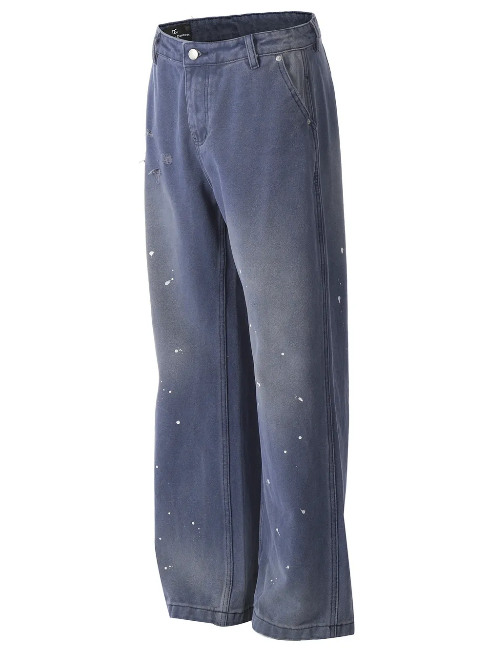 Men's Wide Leg Paint Splatter Jeans, image 2
