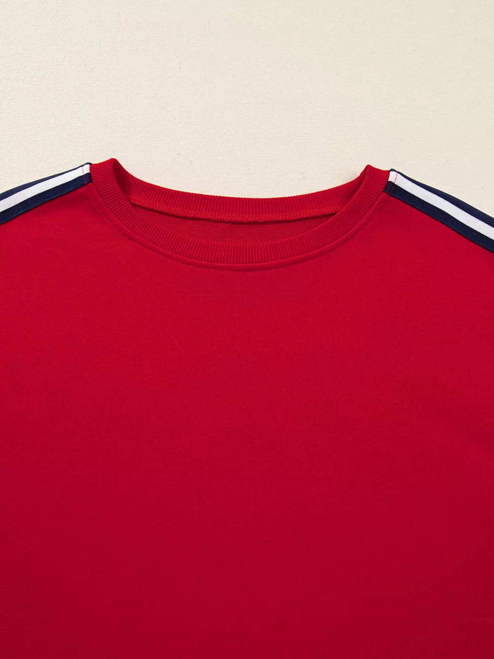 Contrast Striped Detail Varsity Sweatshirt, image 4