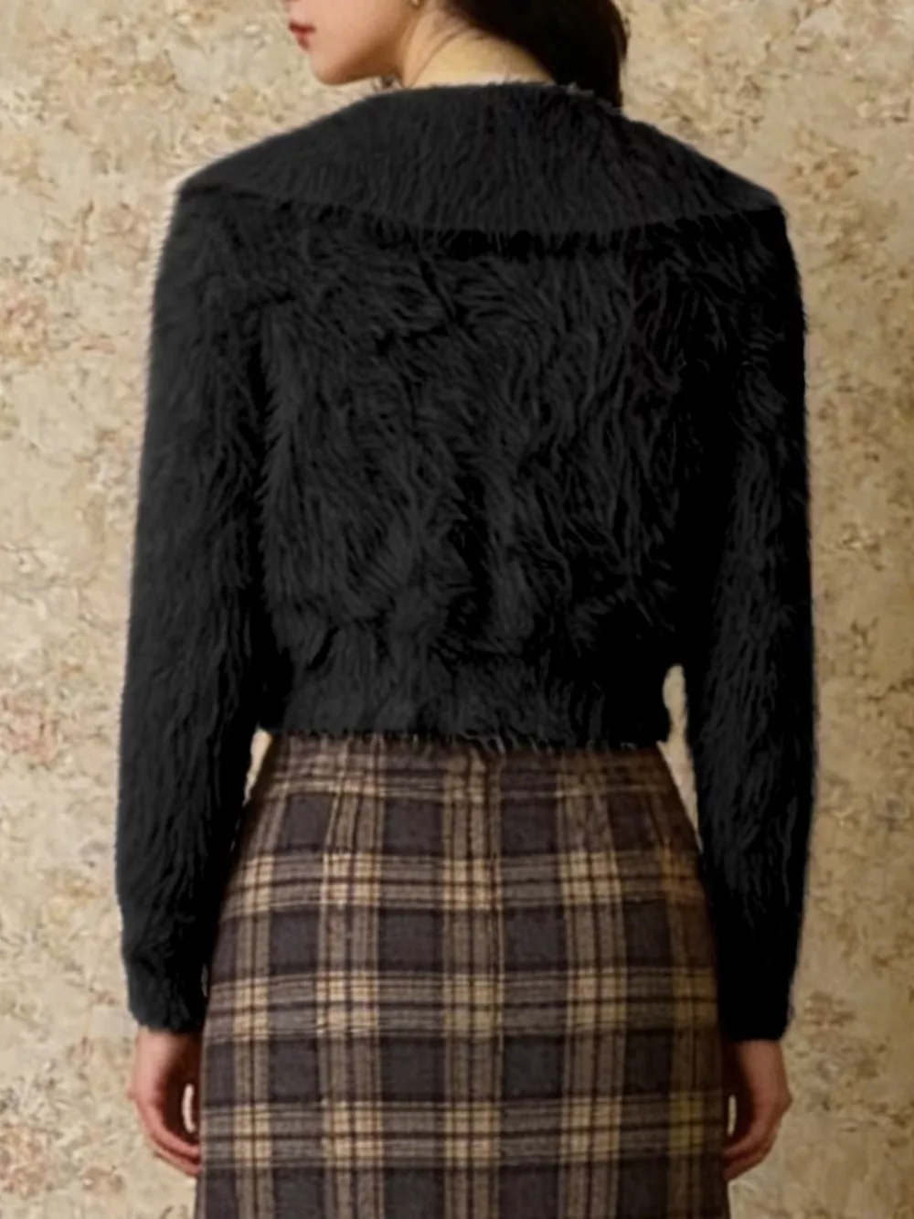 Fluffy Knit Zip-Up Outerwear, image 8
