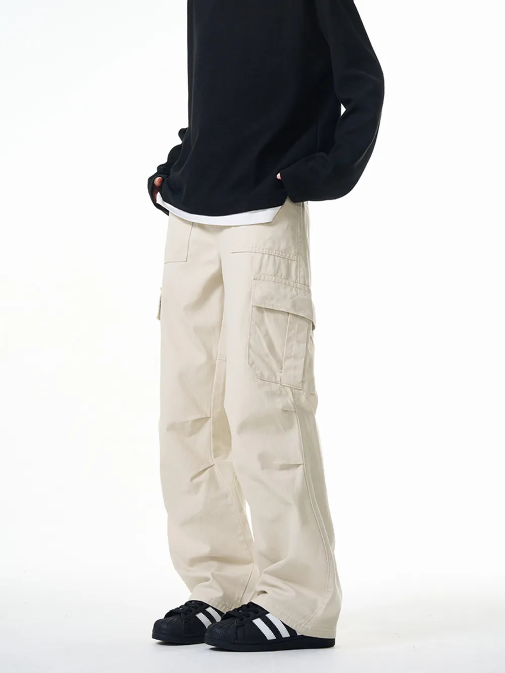 Men's Full Size Loose Fit Cargo Pants Plus Size, image 2