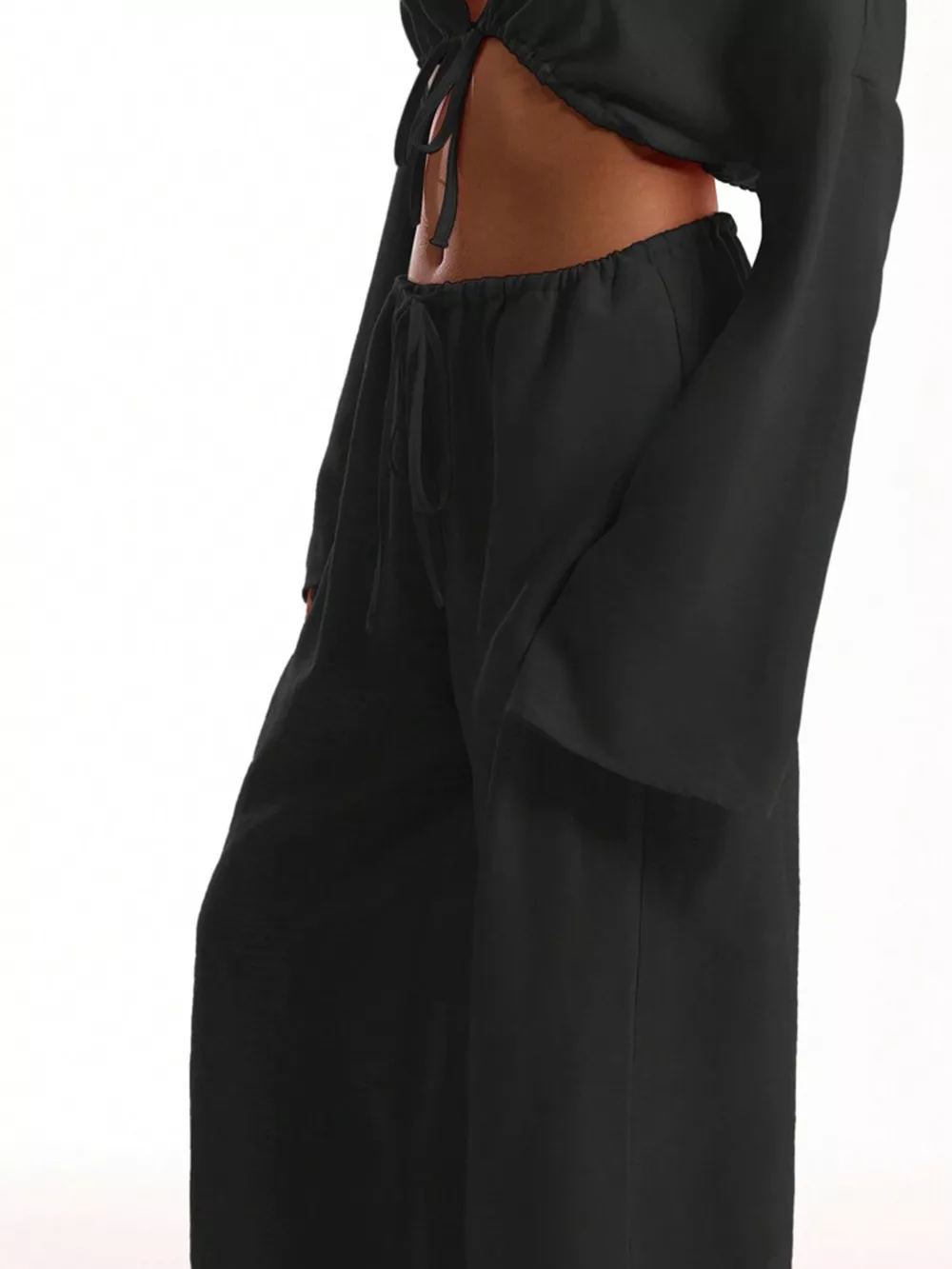 Drawstring Wide Leg Pants, image 6