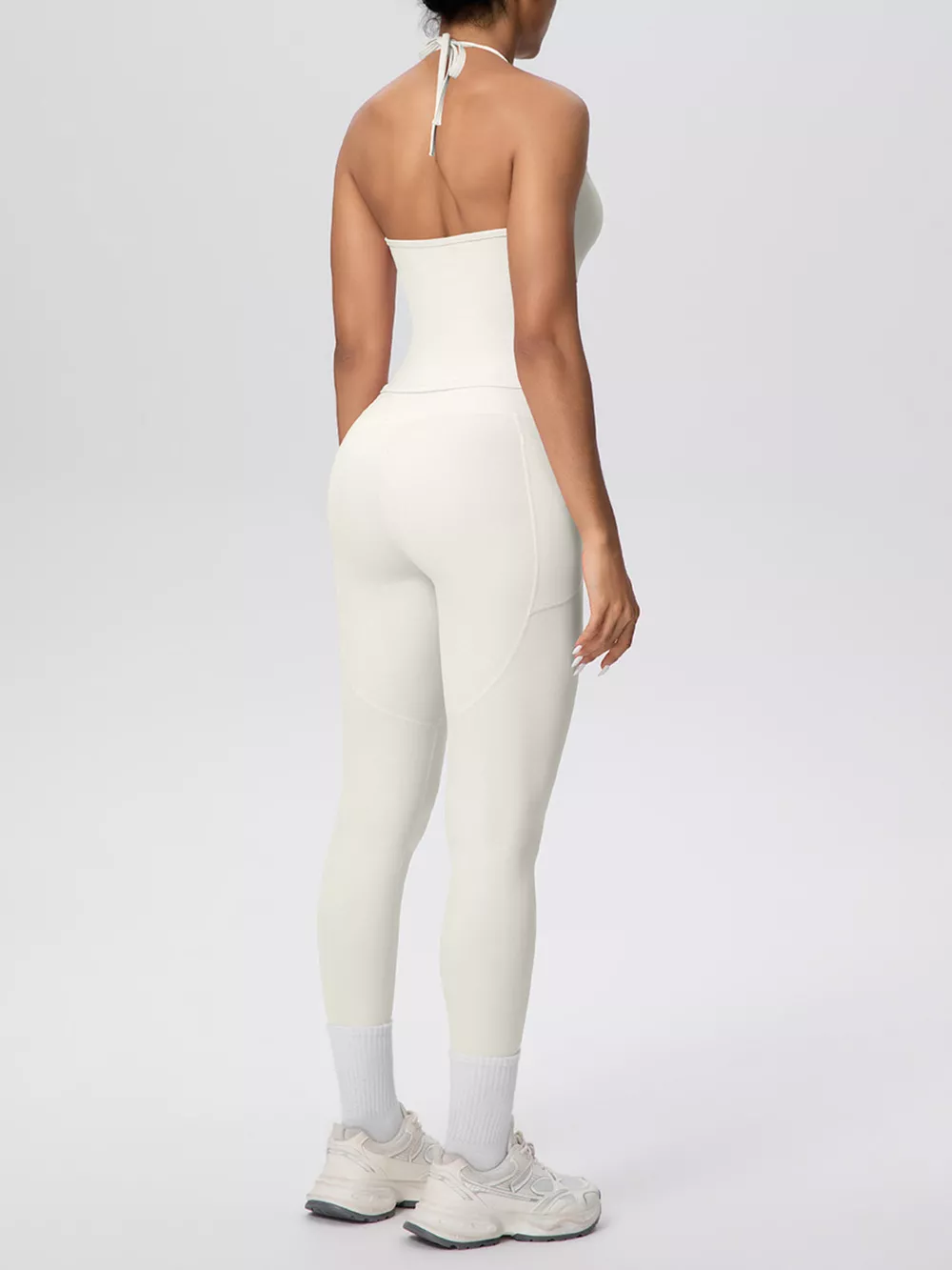 Halter Neck Cami and High-Waisted Leggings Active Set, image 4