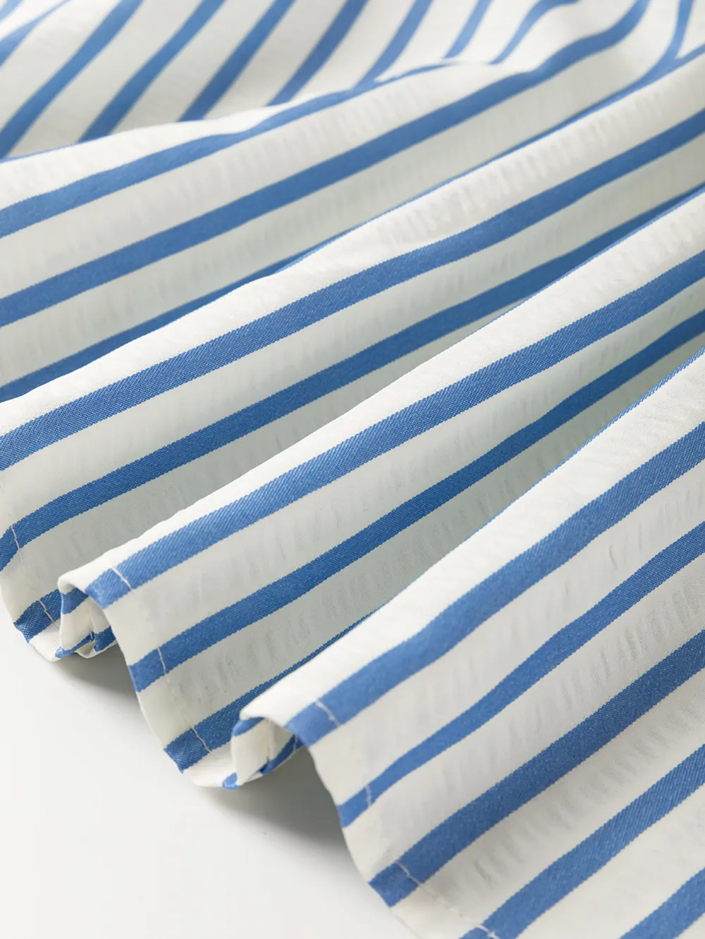 Stripe Knotted Sleeve Notched Shift Mini Dress, image 8