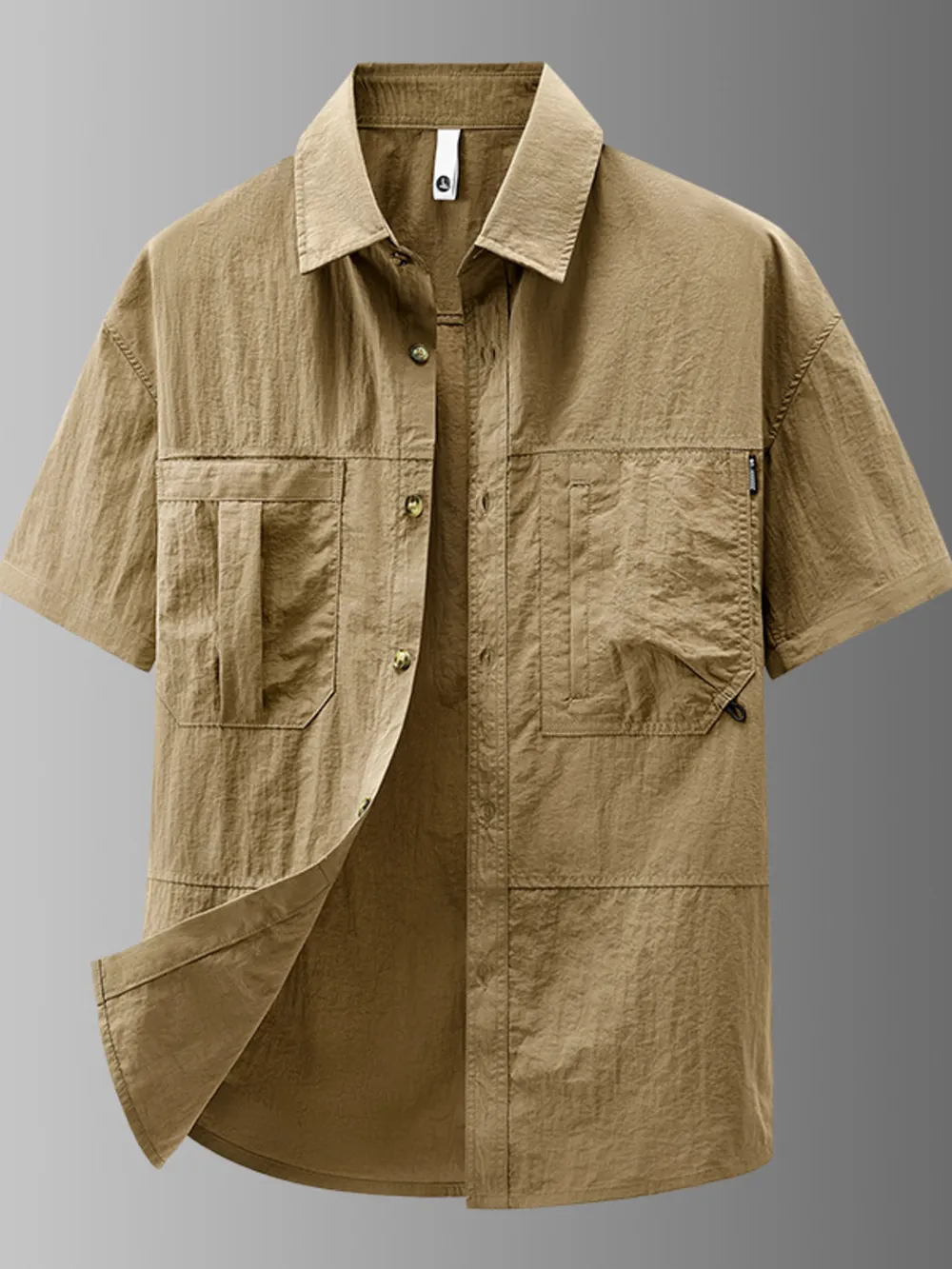 Men's Plus Size Casual Lightweight Short Sleeve Shirt, image 4