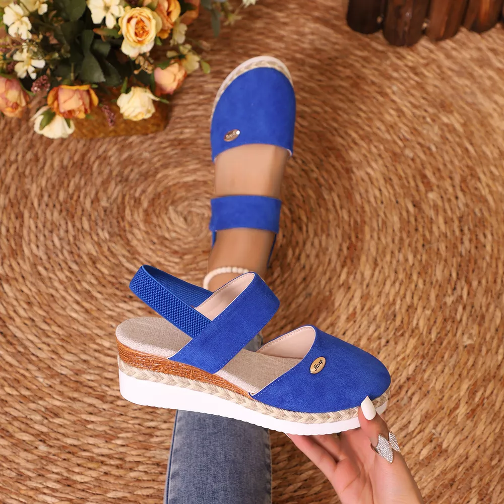 Espadrille Wedge Sandals with Ankle Strap, image 10