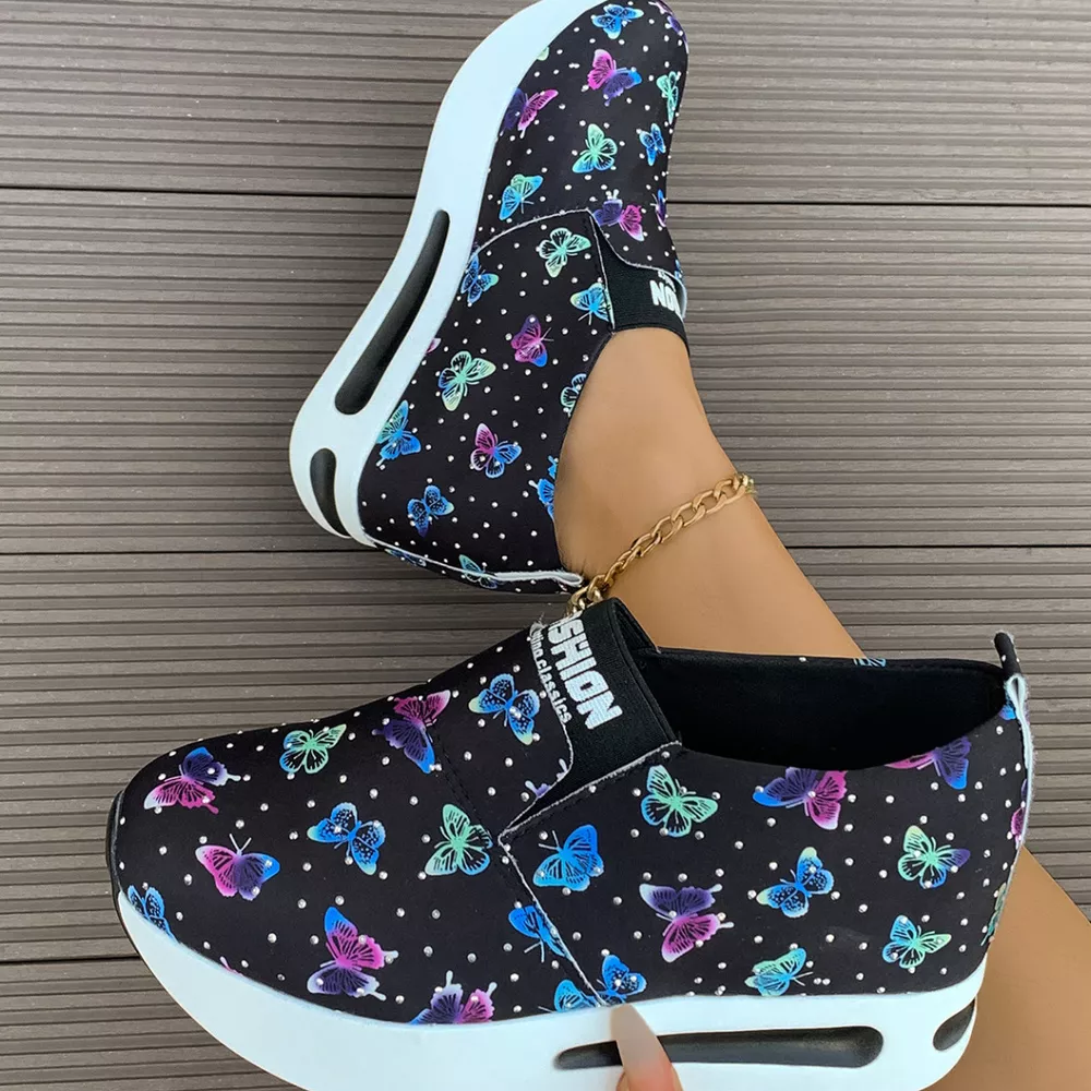 Butterfly Round Toe Slip-Ons, image 2