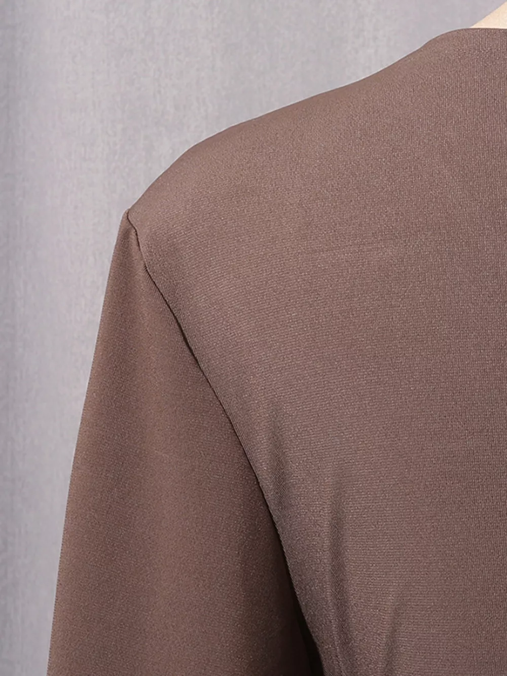 Ruched Long-Sleeve Maxi Dress with Cutout Detail, image 11