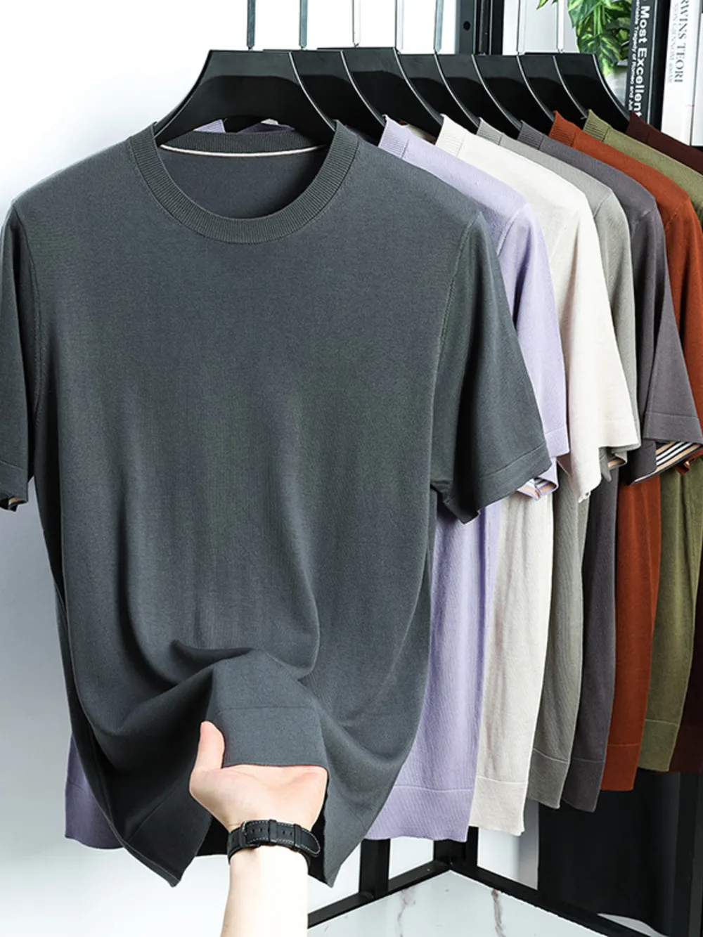 Men's Plus Size Short Sleeve Crew Neck T-Shirt, image 5