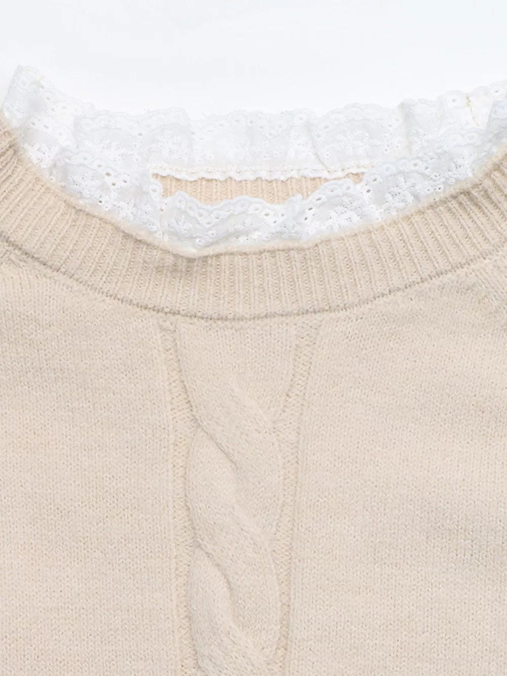 Cable Knit Raglan Sleeve Sweater Dress, image 9