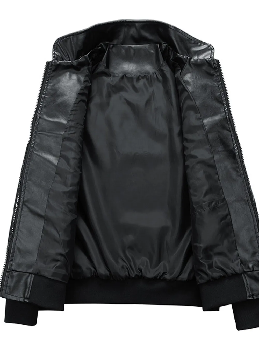Men's Plus Size Racing-Inspired Zip Up Jacket, image 4