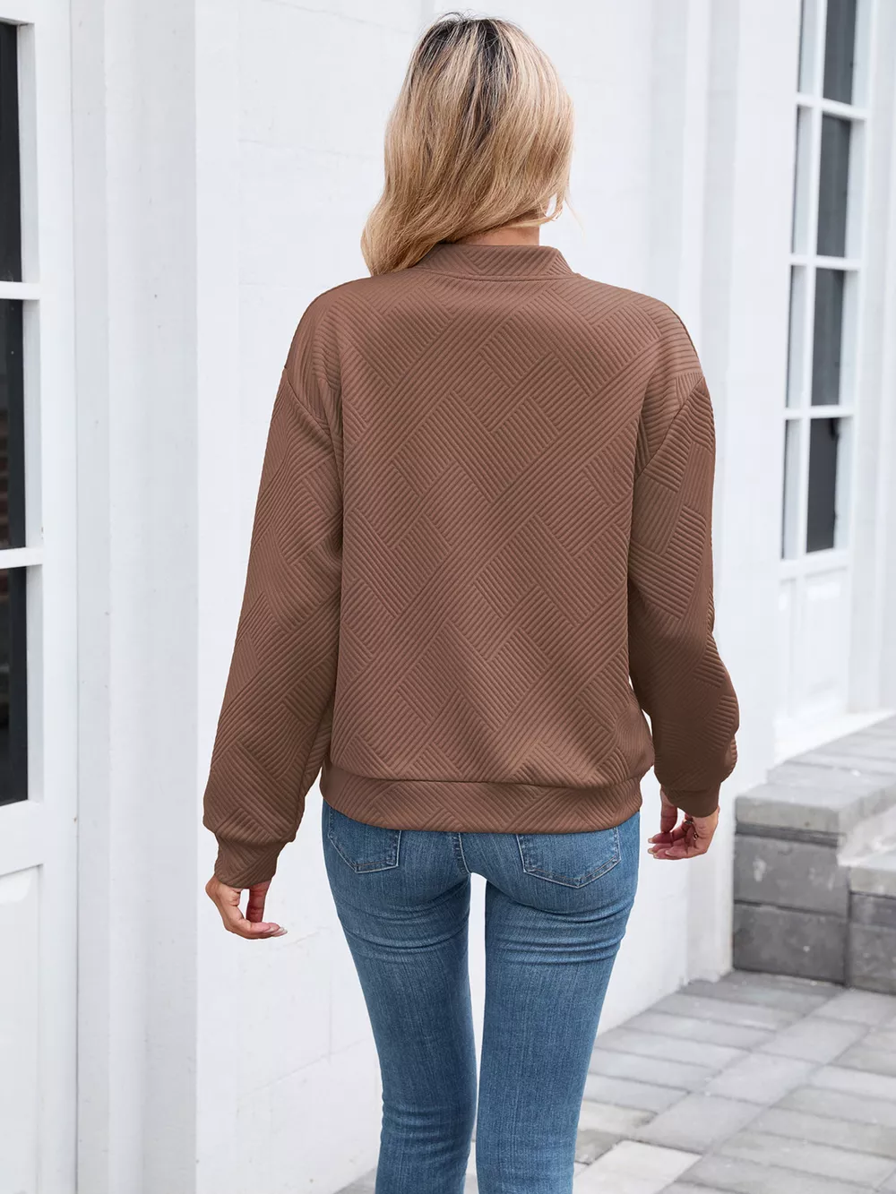 Textured Zip Up Jacket, image 10