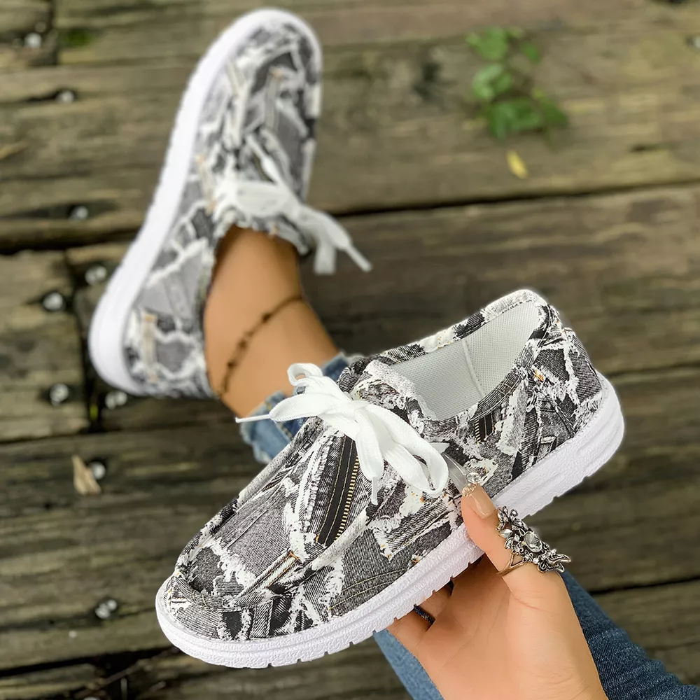 Round Toe Lace Up Sneakers, image 4