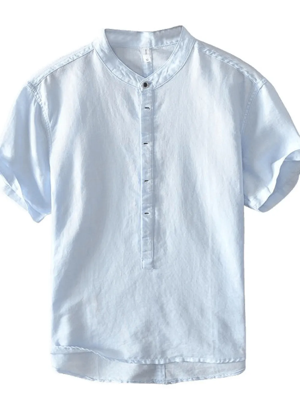 Men's Full Size Casual Button Detail Short Sleeve Blouse Plus Size, image 3