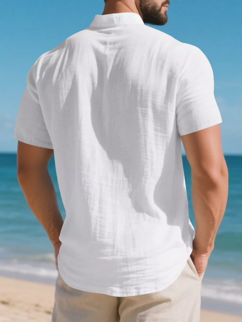 Men's Full Size Casual Short Sleeve Shirt Plus Size, image 4
