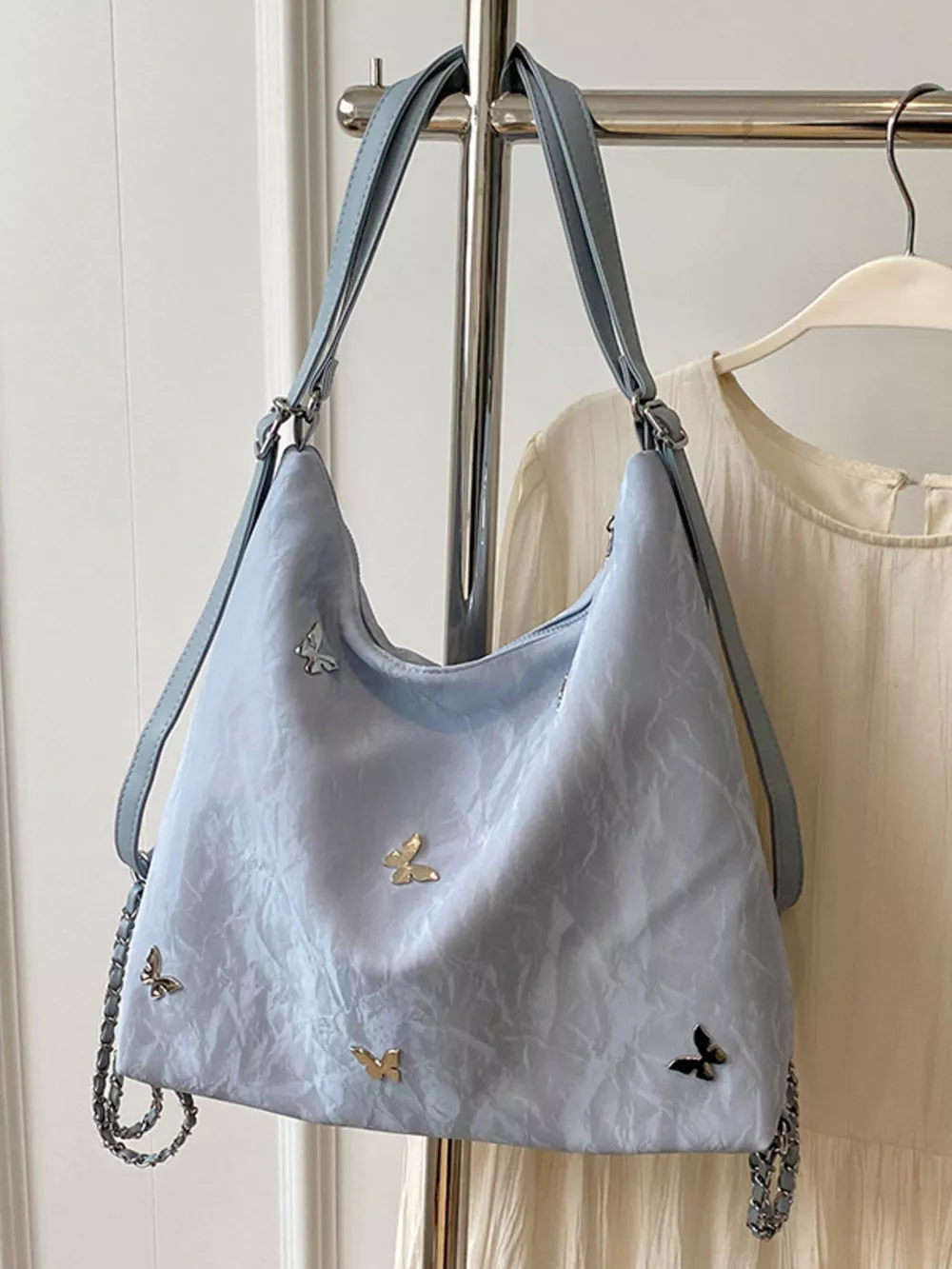 Butterfly Decor Cloud Charm Shoulder Bag, image 6