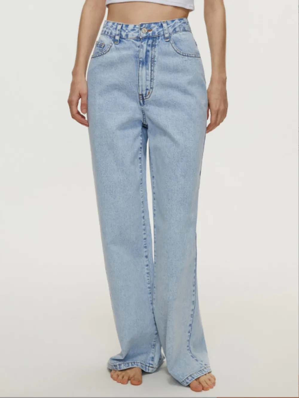 High-Waisted Wide Leg Jeans