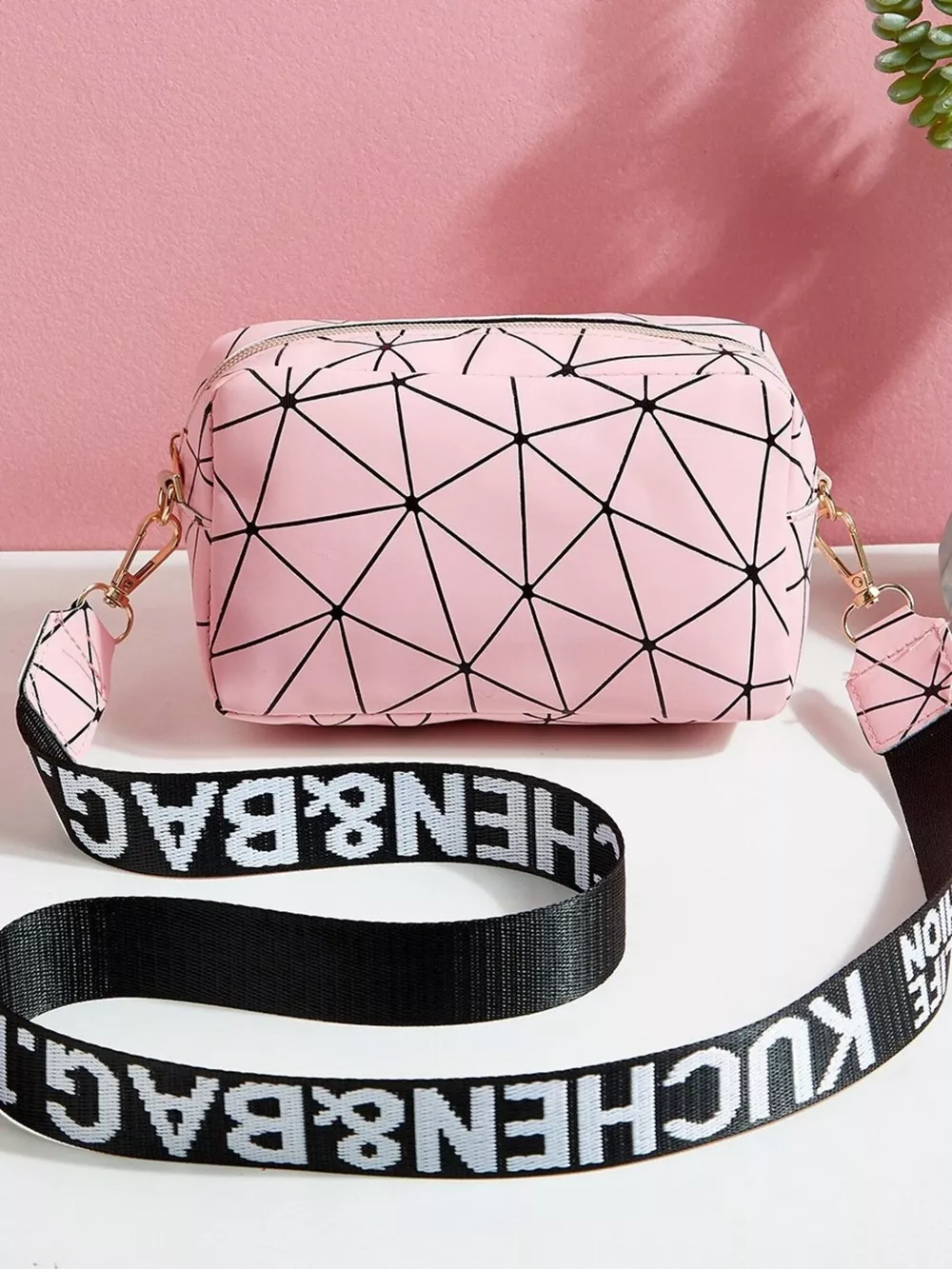 Geometric Pattern Crossbody Bag, image 6