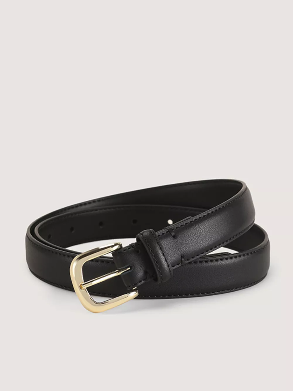 Cowhide Leather Belt with Golden Buckle, image 3