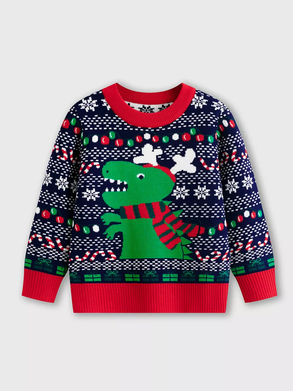 Children's Christmas Tree Round Neck Sweater, image 8