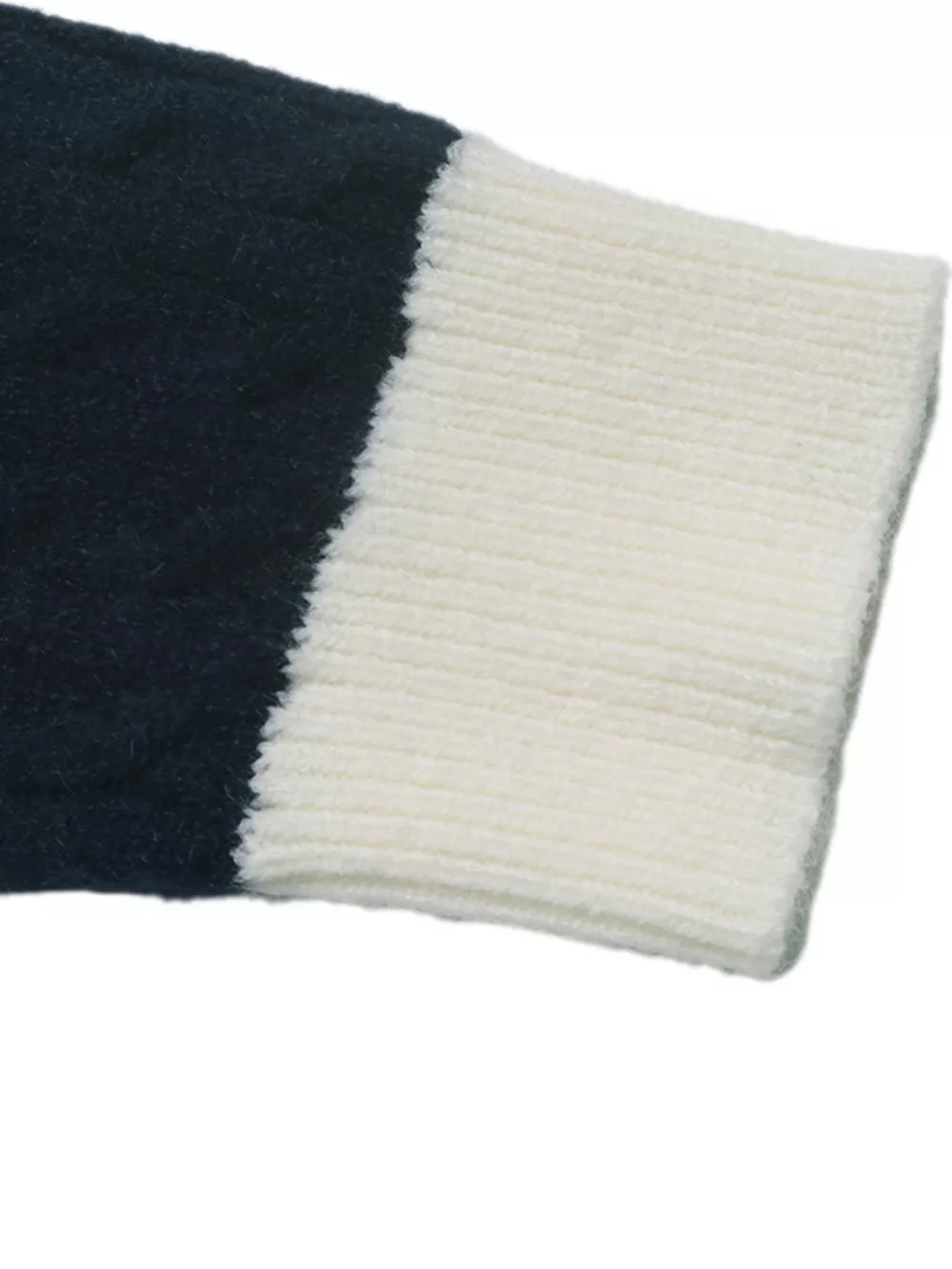 Cable Knit Contrast Collar Sweater, image 8