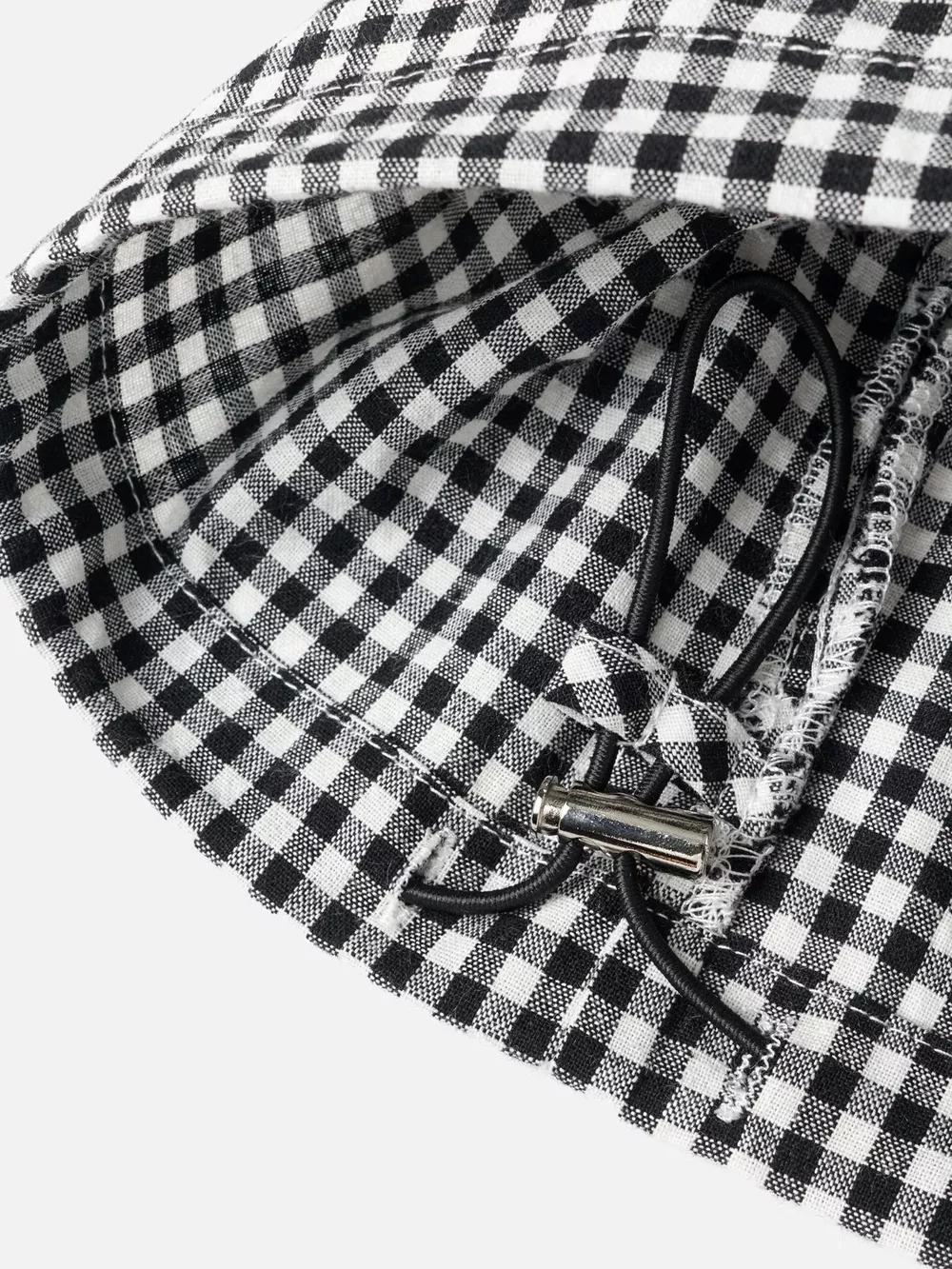 High-Waisted Gingham Wide-Leg Drawstring Pants, image 17