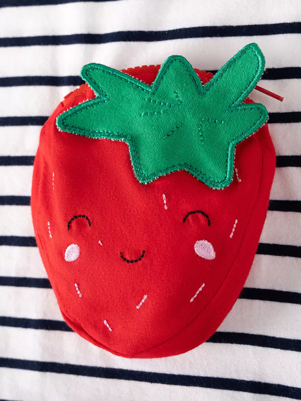 Children's Strawberry Applique Striped T-Shirt & Shorts Set, image 4