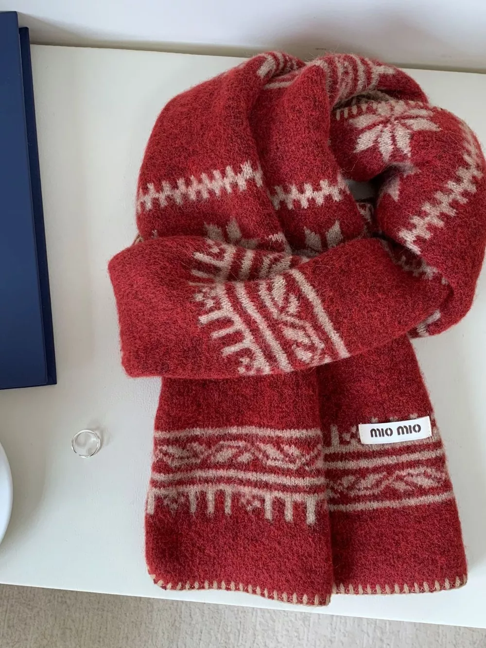 Vintage Pattern Knitted Scarf, image 5
