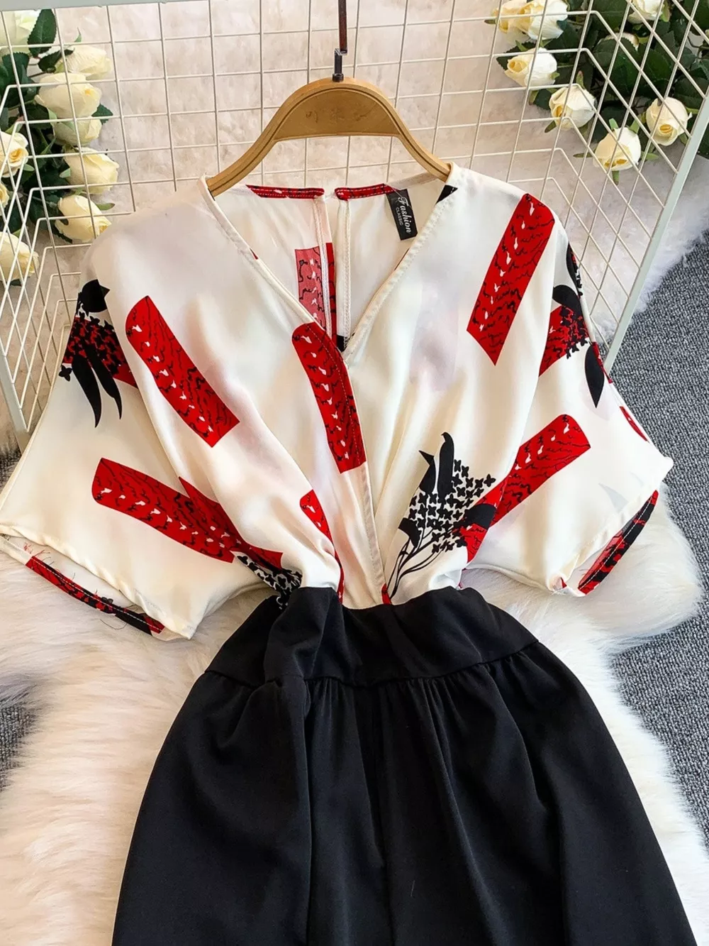 Printed Wide Leg Jumpsuit, image 4