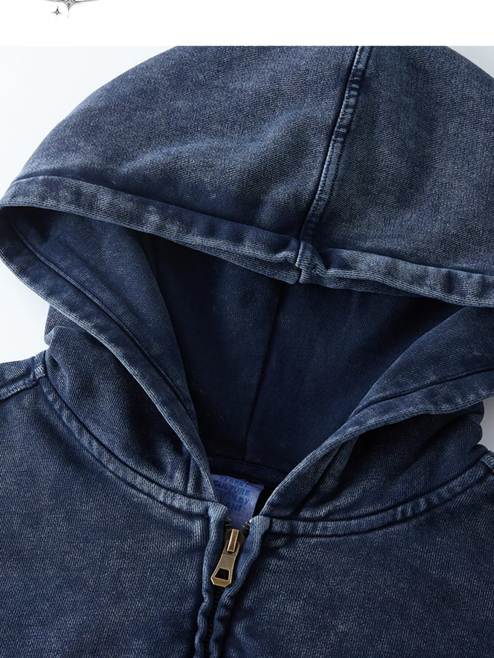 Men's Washed Zip Up Casual Hoodie, image 10