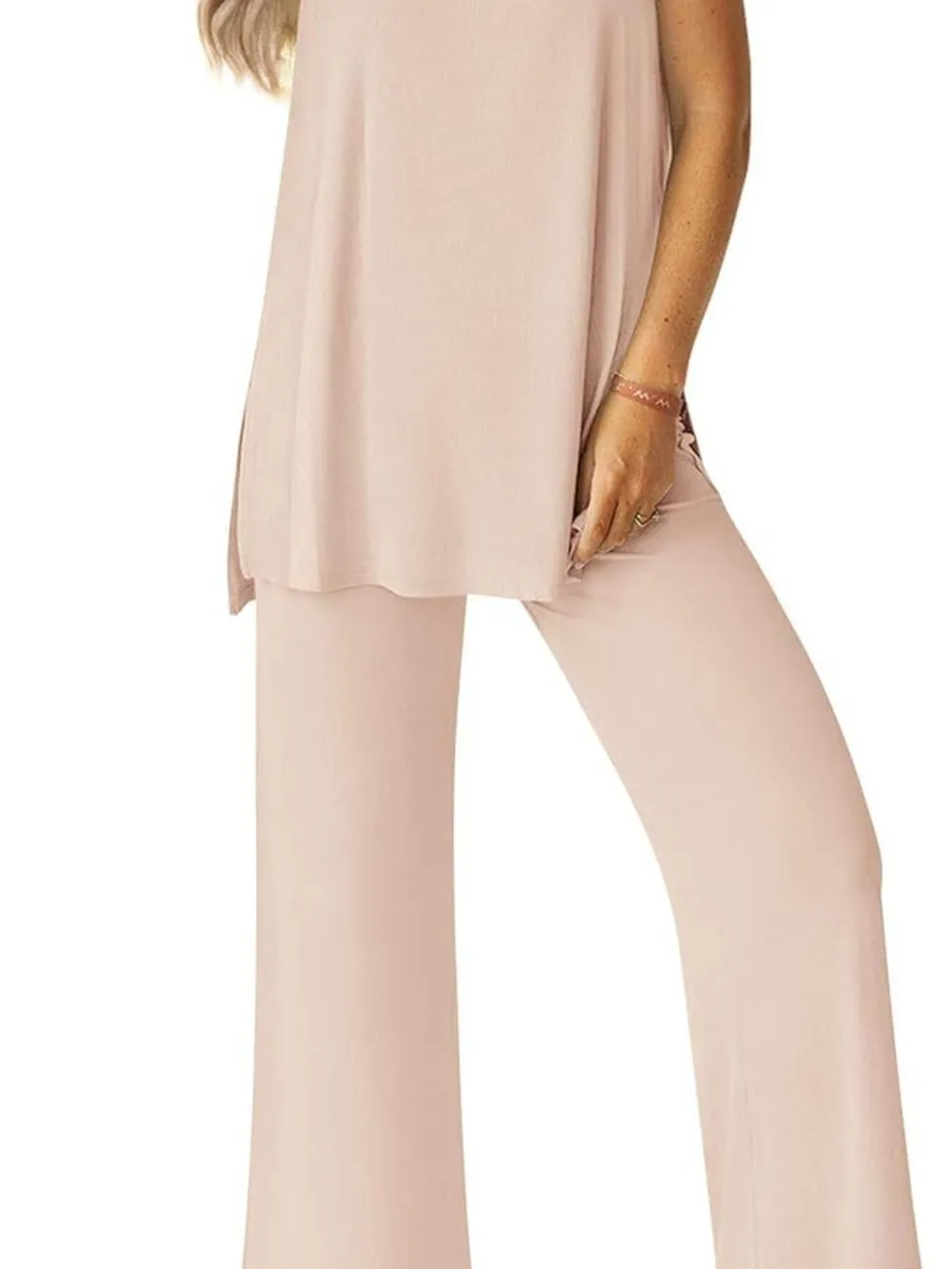 Round Neck Tank and Pants Set, image 6