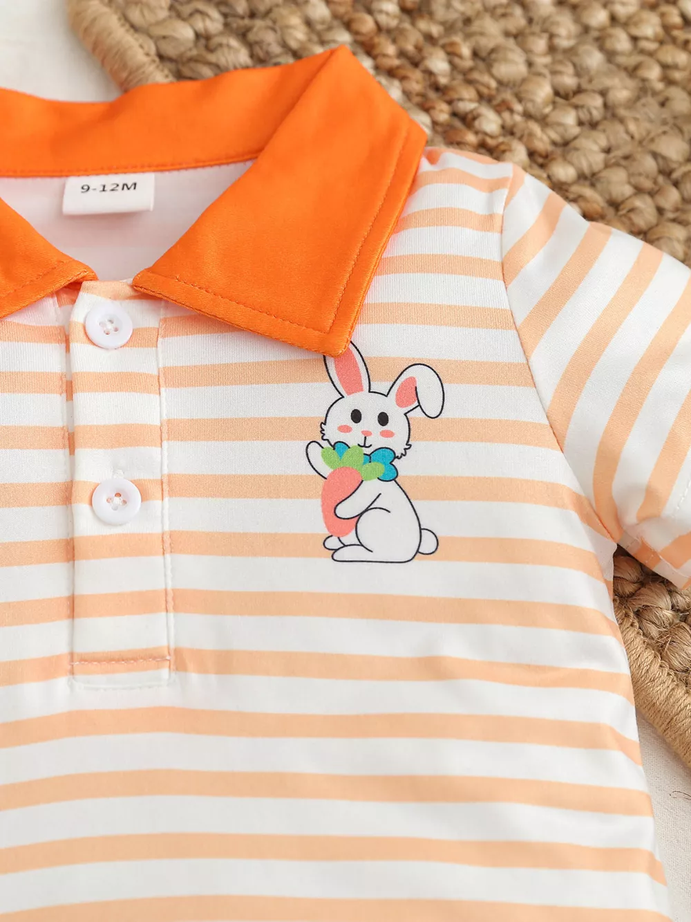 Children's Striped Polo Shirt & Solid Shorts Set, image 3