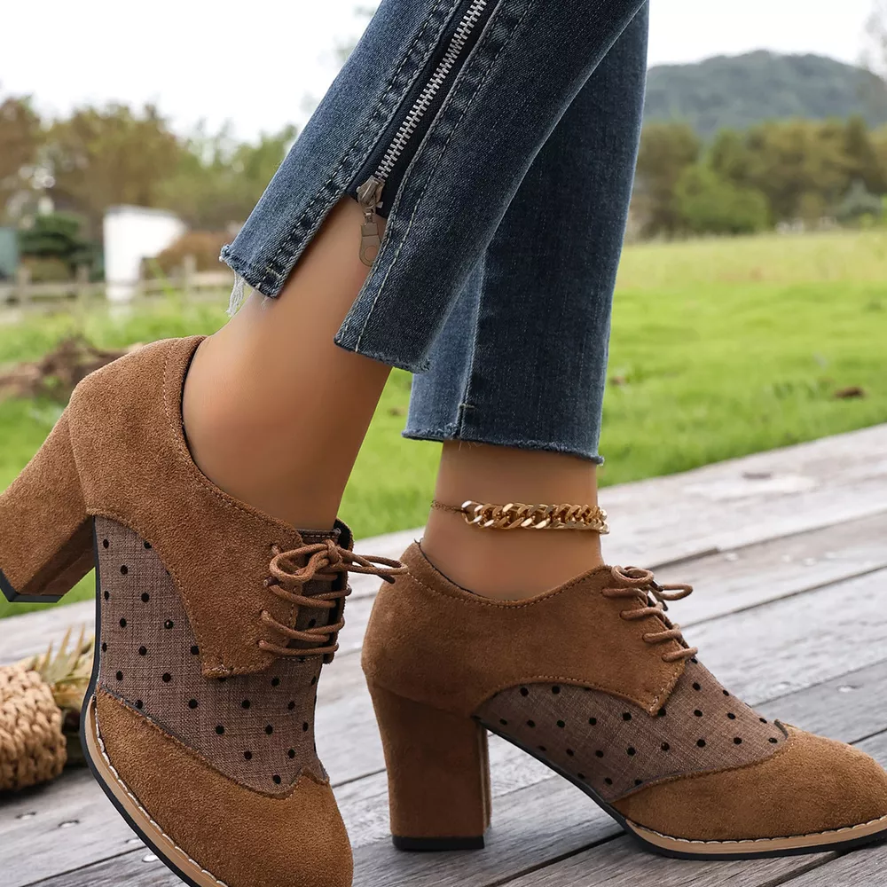 Lace Up Block Heels Boots, image 6