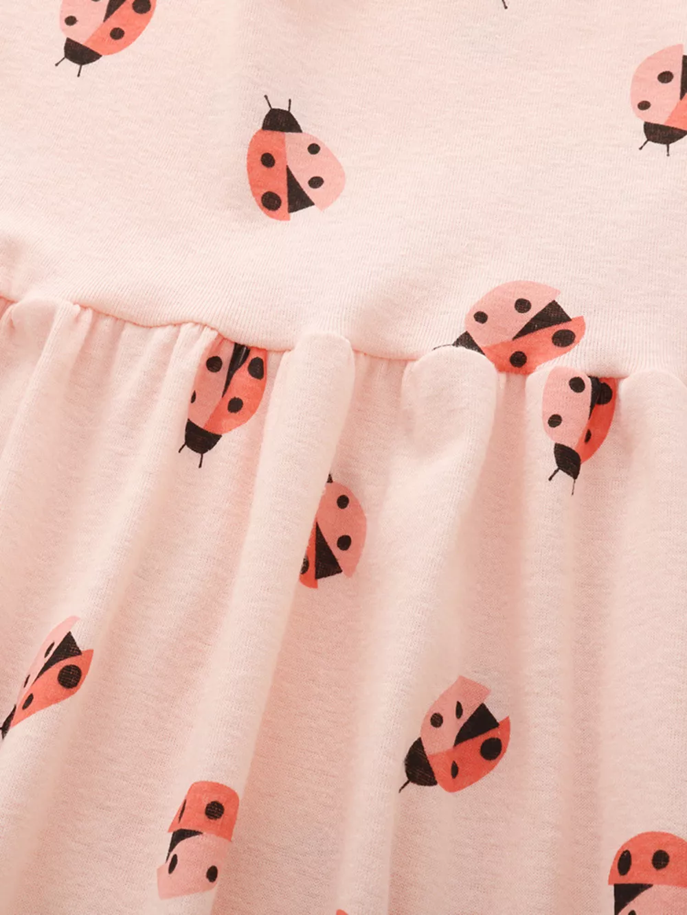 Children's Ladybug Print Ruffle Trim Casual Dress, image 4