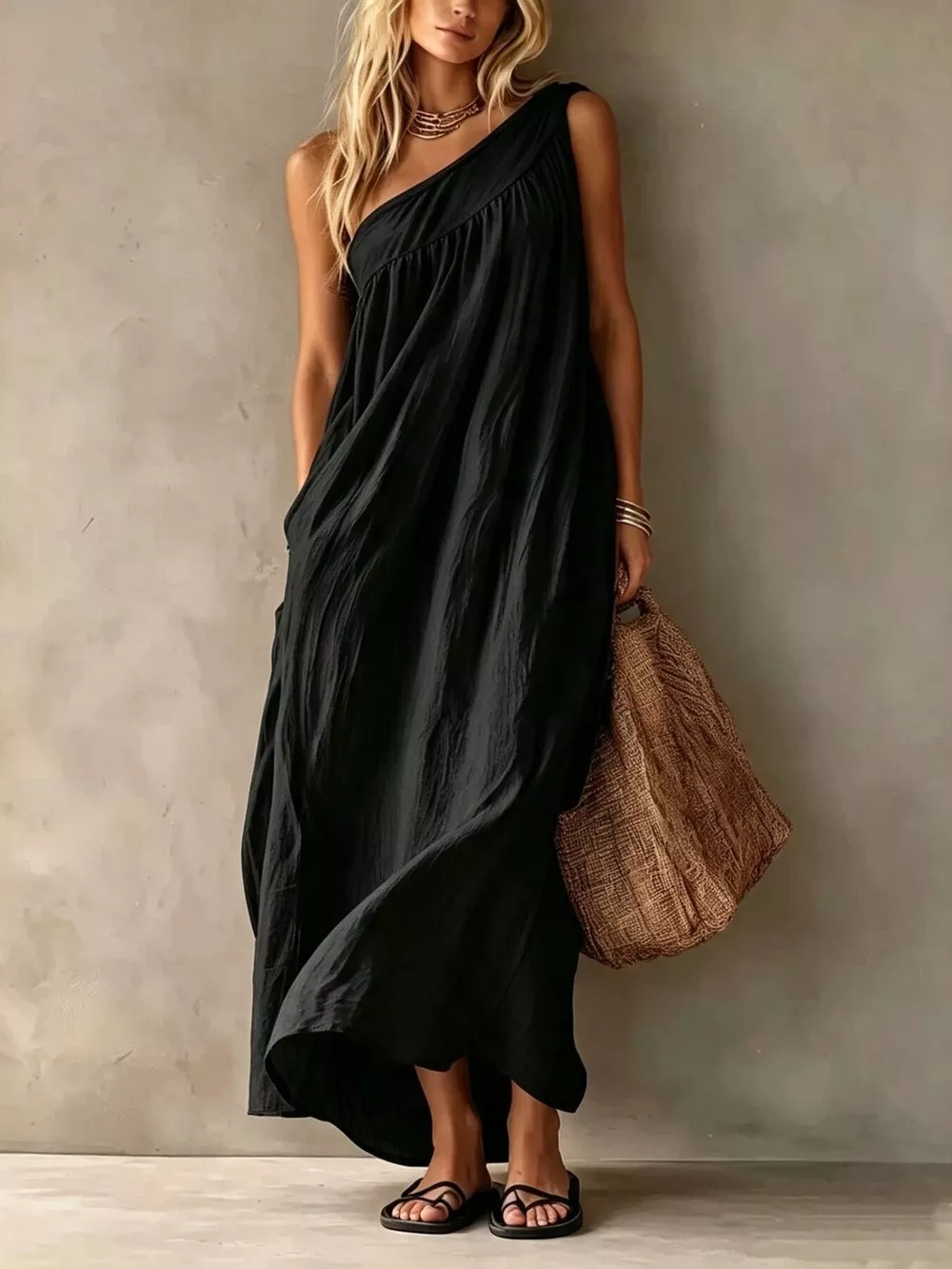 Full Size One-Shoulder Maxi Dress Plus Size, image 19