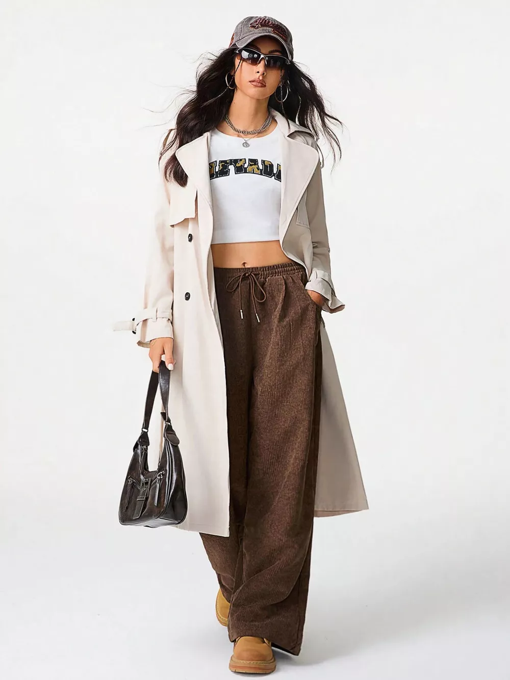 Casual Corduroy Wide Leg Pants, image 15