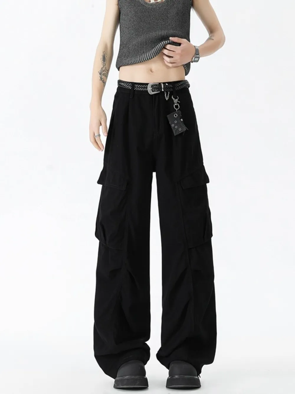 Men's Vintage Washed Cargo Jeans