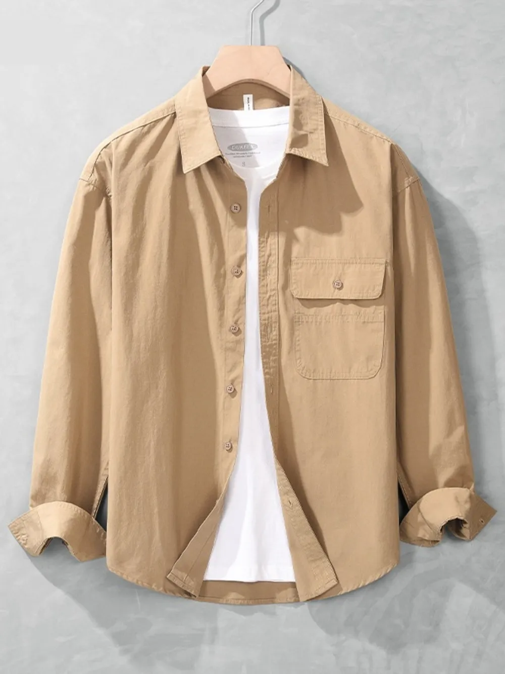 Men's Plus Size Button Up Long Sleeve Shirt, image 2