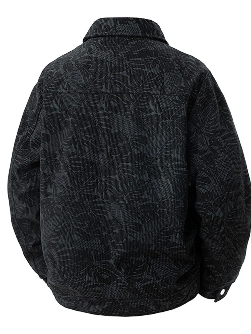 Men's Plus Size Corduroy Snap Down Casual Jacket, image 2