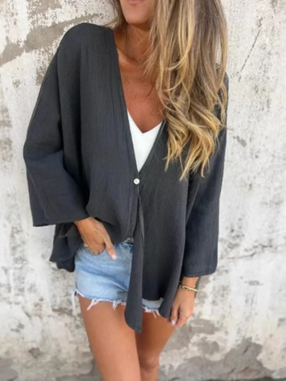 Full Size Oversized Button-Up Cardigan Plus Size, image 13