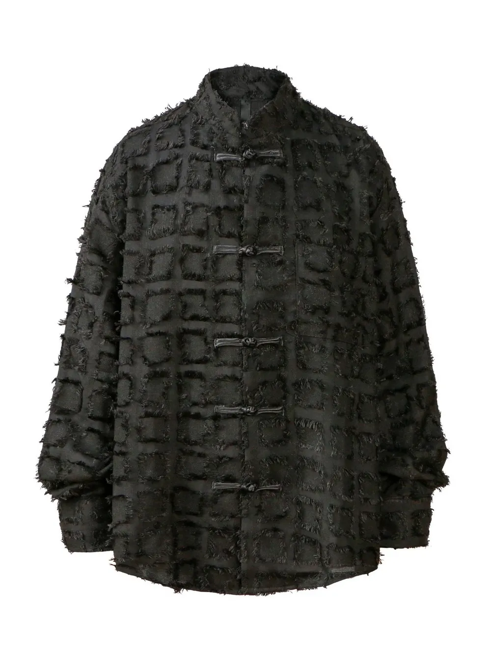 Men's Button Up Textured Oversized Shirt