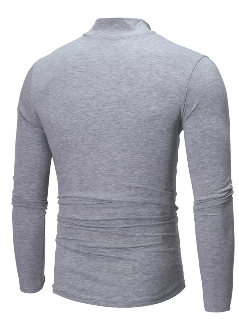 Men's Plus Size Slim Fit Mock Neck Long Sleeve T-Shirt, image 8