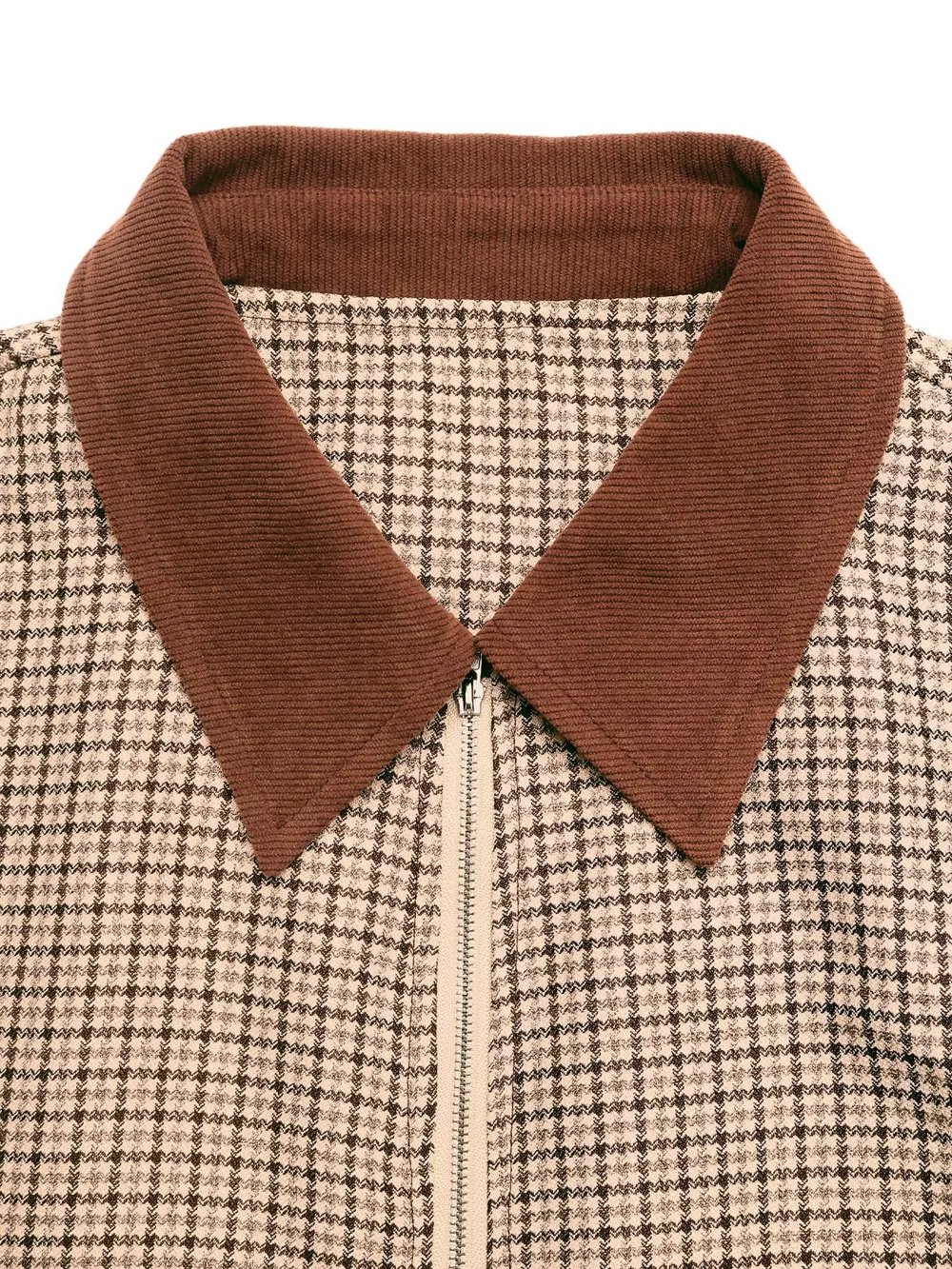 Plaid Zip Up Long Sleeve Jacket, image 9