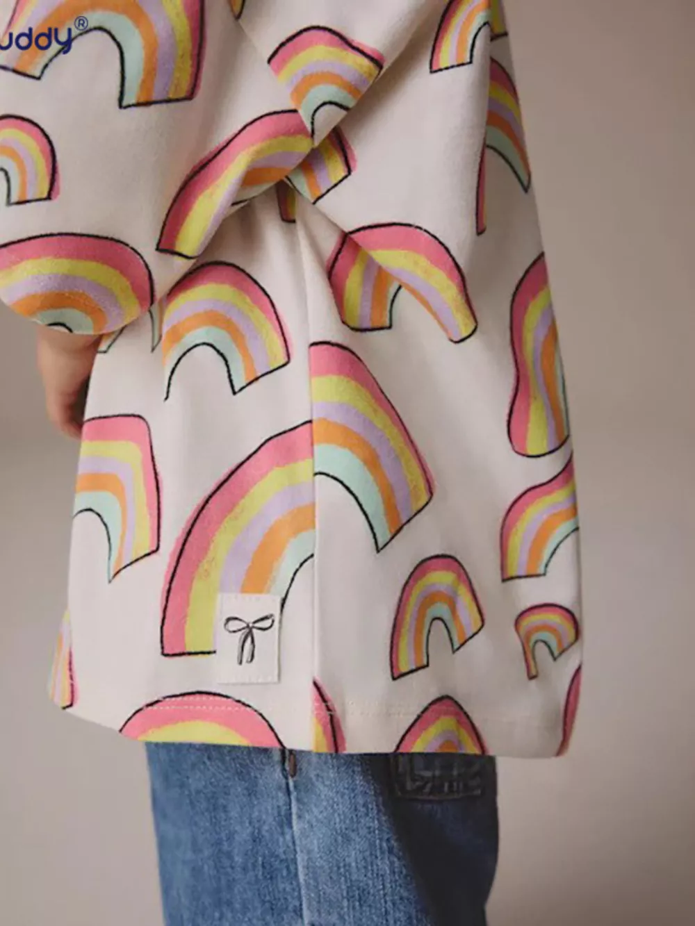 Children's Rainbow Print Crew Neck T-Shirt, image 2