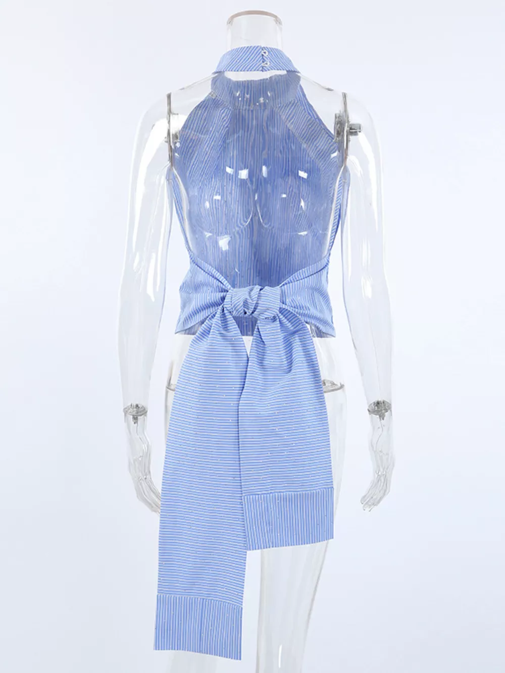 Striped Halter Neck Cami, image 9