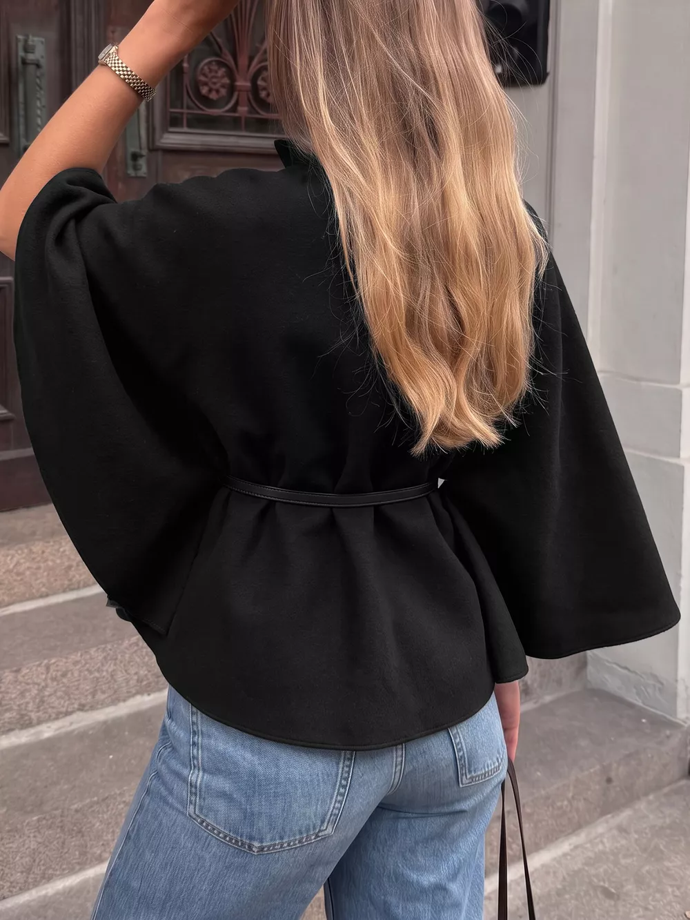 Stand Neck Cape Coat, image 5