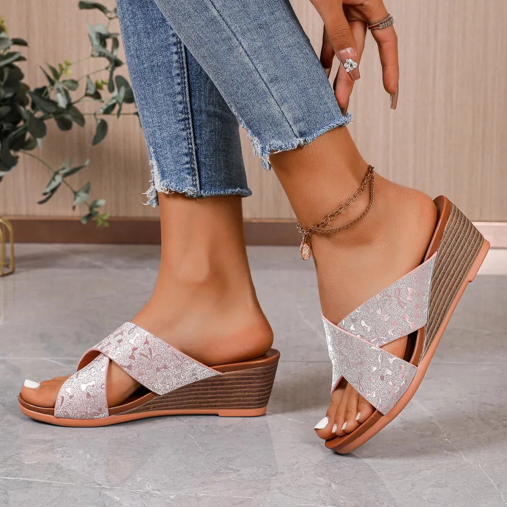 Open Toe Wedge Sandals, image 2