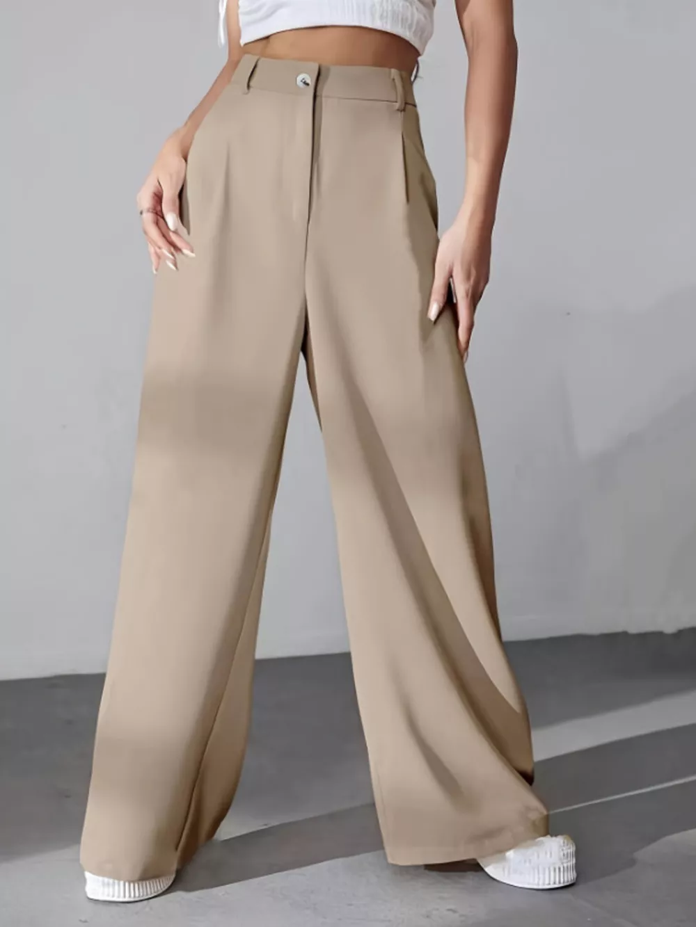 Wide Leg Pleated Pants, image 13